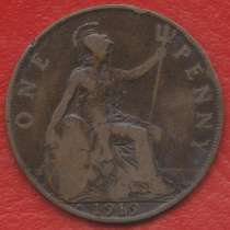 Великобритания Англия пенни 1919 H Heaton большой портрет, в Орле
