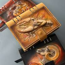 Ежедневник из нат. кожи А5 на кольцах, в Барнауле