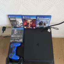 Ps 4 slim 500гб,2 джойстика,4 диска+450 игр, в Москве