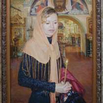 Женский портрет маслом на холсте с фотографии или с натуры, в Москве