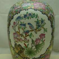 Большая винтажная китайская фарфоровая ваза (X083), в Москве