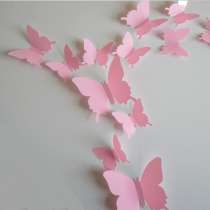 3Д бабочки розовые для оформления, в Перми