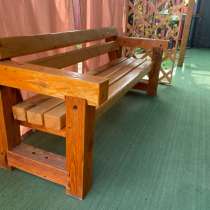 Деревянная скамейка уличная, в Москве