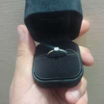 Кольцо из белого золота с бриллиантом, в Москве