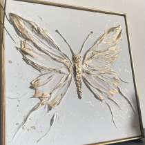 Интерьерная текстурная картина с поталью, в Москве