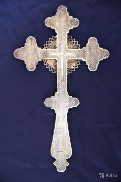 Старинный напрестольный крест. Серебро "84". Москва, 1875 г в Санкт-Петербурге фото 10