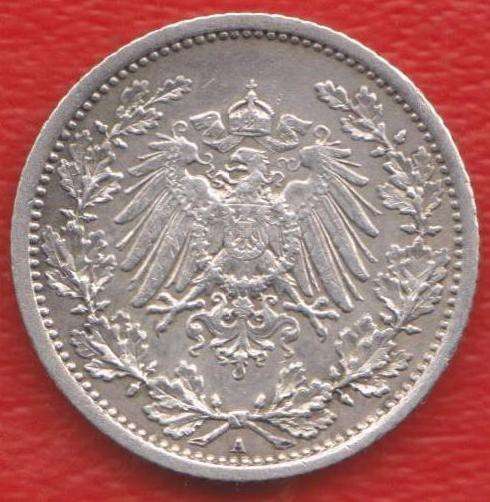 Германия 1/2 марки 1915 г А Берлин серебро №2 в Орле