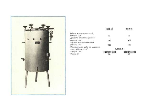 Стерилизатор паровой ВКО-75 в 