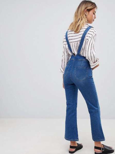 Расклешенные джинсы комбинезон ASOS design в Обнинске фото 4