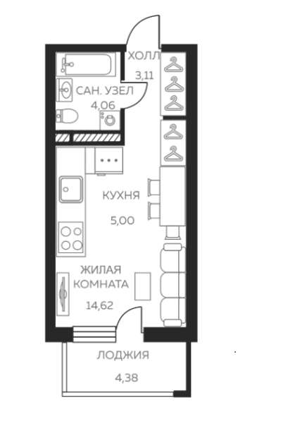 Студия с ремонтом, новый дом! в Екатеринбурге фото 21