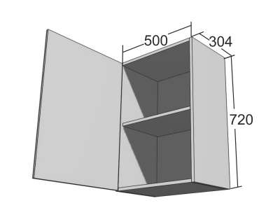 Навесной шкаф ШВ-50 Орех ЕвроМебель в Кемерове