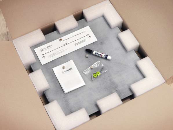 Магнитная доска Planerka Cement 480x480 мм в Москве фото 3