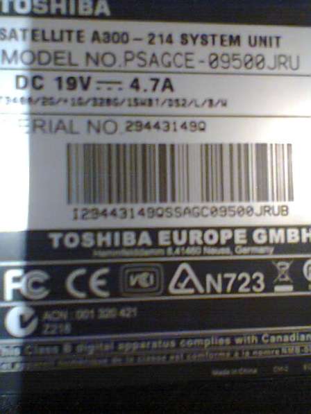 Toshiba Satellite A300-22X Хороший в Москве фото 6