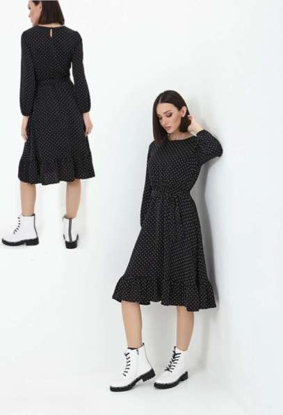 Платье - миди с поясом ELARDIS