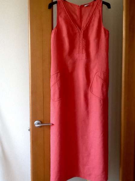 Шикарное новое итальянское платье,100% лён, цвет лосося в Красноярске фото 3