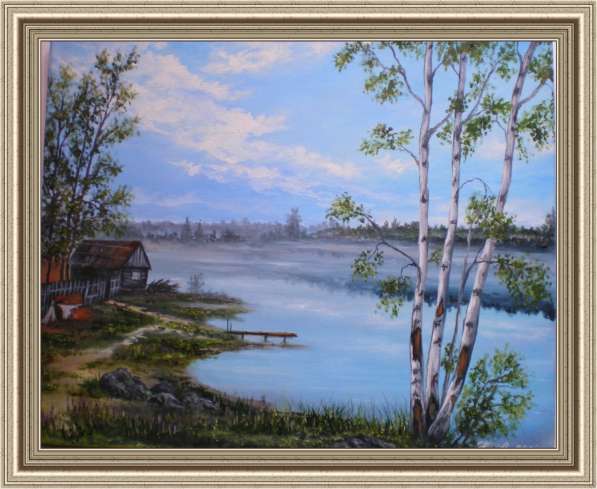Продам картину маслом "Березки у реки.", размер 30*40, холст в Ростове-на-Дону