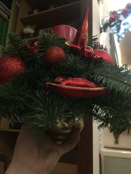 Композиция из живой ели в Москве фото 8