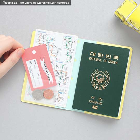 Обложка для паспорта Rainbow (разные цвета) / Бирюзовый