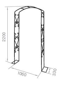 Арка садовая металлическая