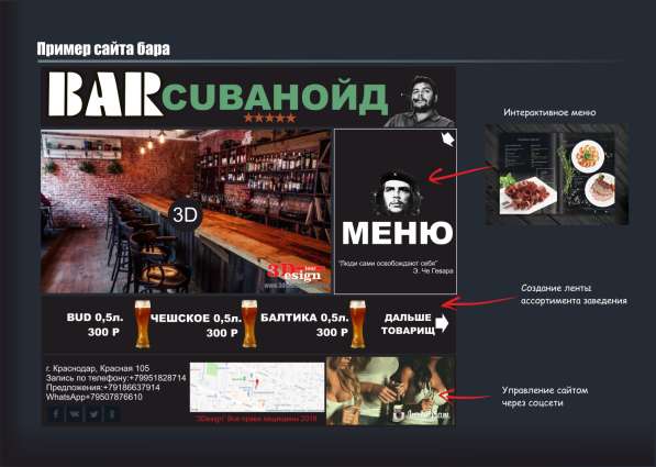 Сайт для сегмента HoReCa в Краснодаре