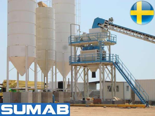 Стационарный бетонный завод Sumab T-120 в Самаре фото 3