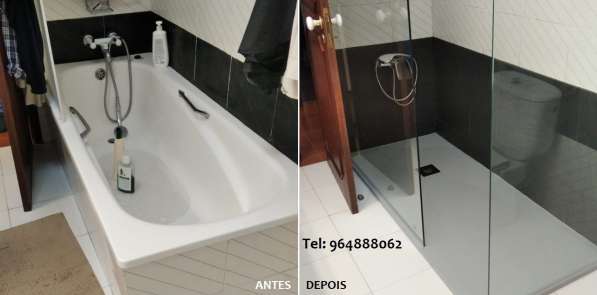 Substituição Banheira por Duche в фото 11