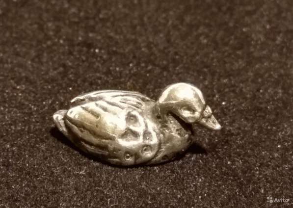 Антикварная серебряная миниатюра- уточка в Магнитогорске