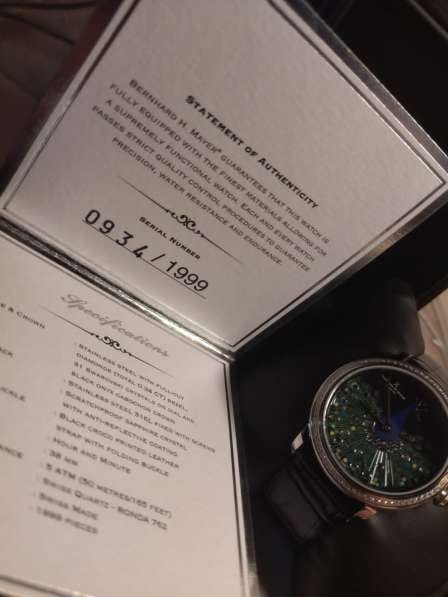 Швейцарские кварцевые часы Вernhard H. Mayer в Москве фото 4