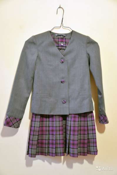 Пиджак-жакет школьный на девочку, размер 30
