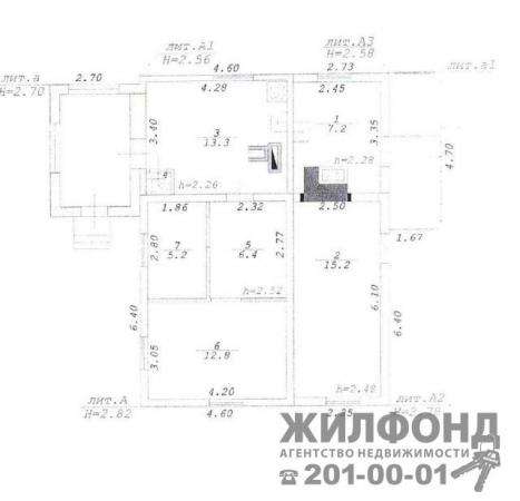 часть дома, Новосибирск, Седова, 23 кв.м.