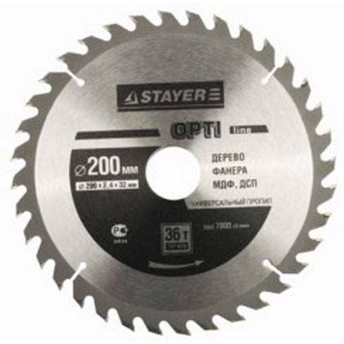 Диск пильный по дереву STAYER MASTER OPTI-Line 3681-210-30-36