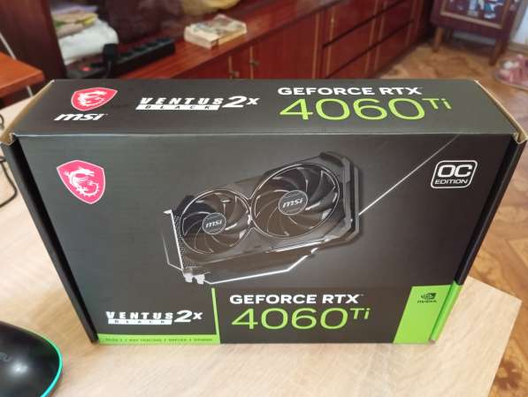 Новая Видеокарта RTX 4060Ti MSI ventus 2X black в 