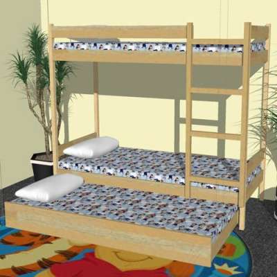 Двухъярусная кровать для подростков Second 2-75 VK