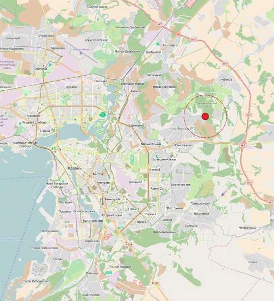 Земельный массив. ДНТ Радужный в Казани