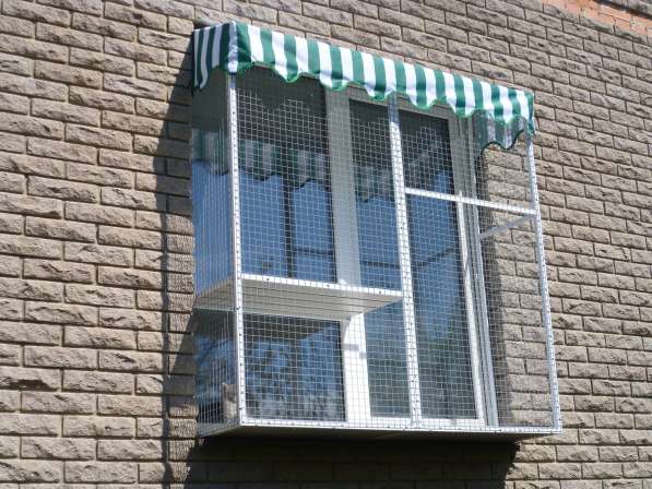 Антикошка сетки и выгулы на окна в Москве фото 12