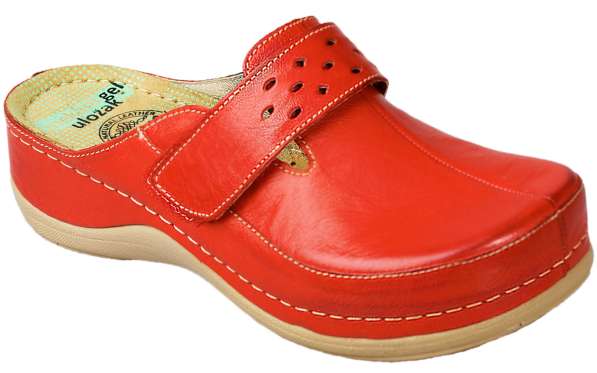Обувь женская сабо Леон-902,красные, белые