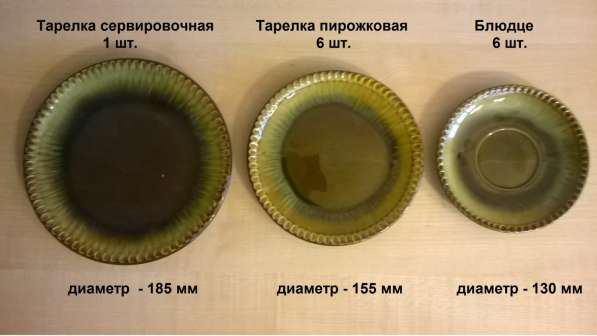 Набор чайный/кофейный из керамики (22 предмета) на 6 персон в фото 6