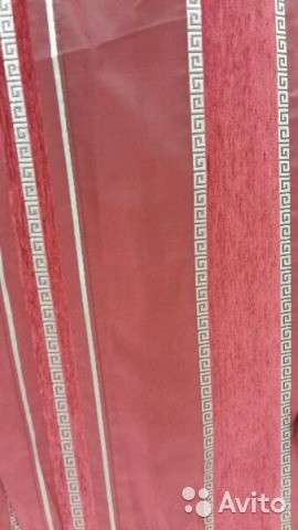 Портьерная ткань "Тафта" с велюровой дорожкой