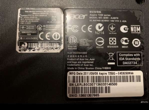 ACER7250g в Санкт-Петербурге фото 4