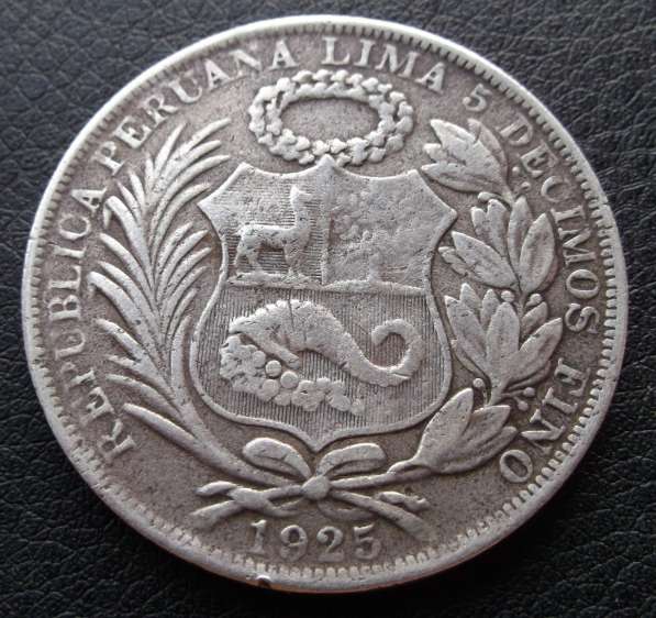 1 соль. 1925г. Перу. Серебро