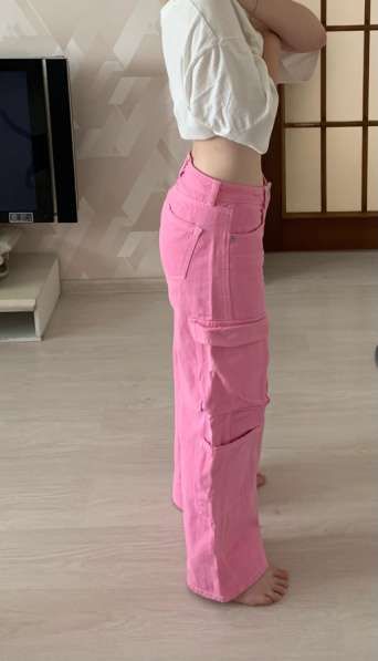 Розовые джинсы карго в Казани фото 4