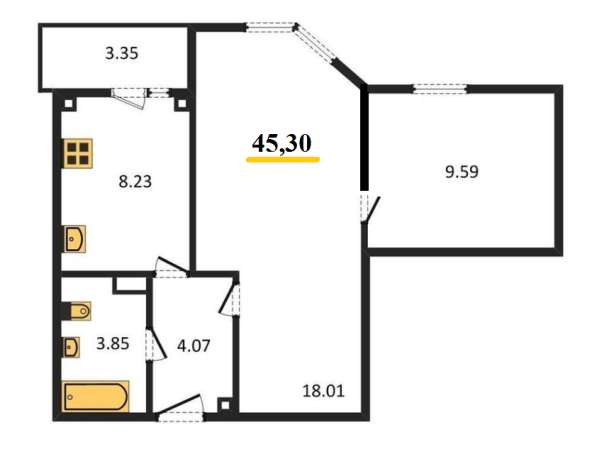 Отличная 2-комн. квартира, новый дом-сдан! Первоуральск в Первоуральске фото 16