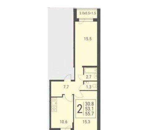 Продам двухкомнатную квартиру в Краснодар.Жилая площадь 55,70 кв.м.Этаж 6.Дом кирпичный.