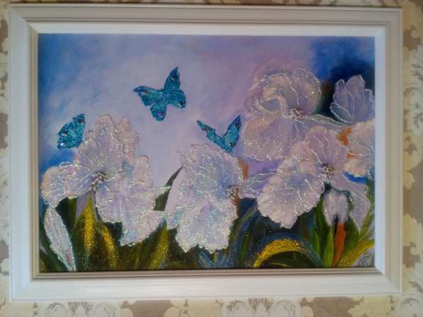 Интерьерная картина Цветы (Волшебный сад) живопись акрил в Москве фото 10