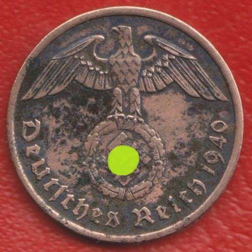 Германия 2 пфеннига 1940 г. А Берлин в Орле фото 3