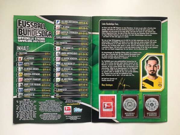 Panini / TOPPS Полный Альбом Бундеслига 2014-2015 в Москве фото 20