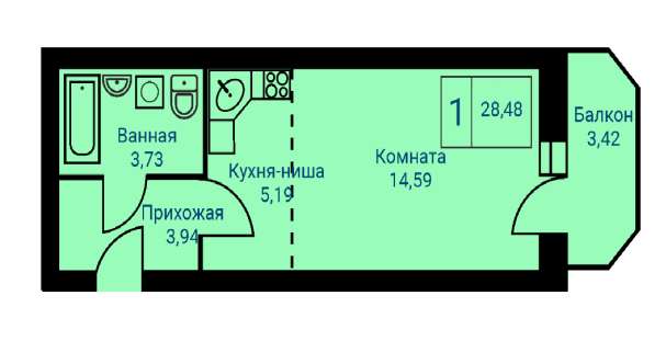 Отличная Студия с лоджией, новый дом-сдан! Первоуральск в Первоуральске фото 7