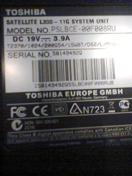 Toshiba Satellite A300-1G3 рабочий ноутбук в Москве фото 24