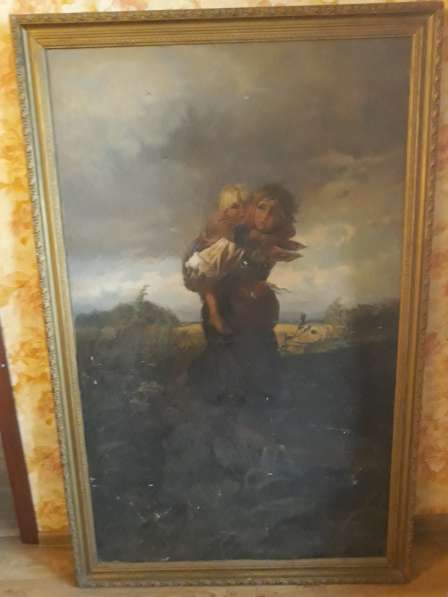 Картина художника Маковского "Дети бегущие от грозы" копия в Москве фото 4