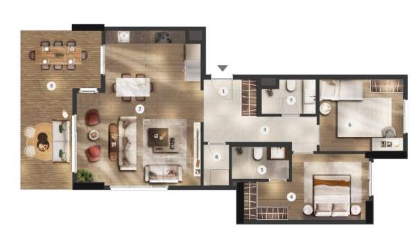 3-к. квартира 103м² Турция, Стамбул, Пендик в фото 8